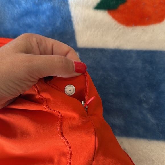Lululemon Orange Track That High Rise Lined Short 5” - Picture 7 of 11